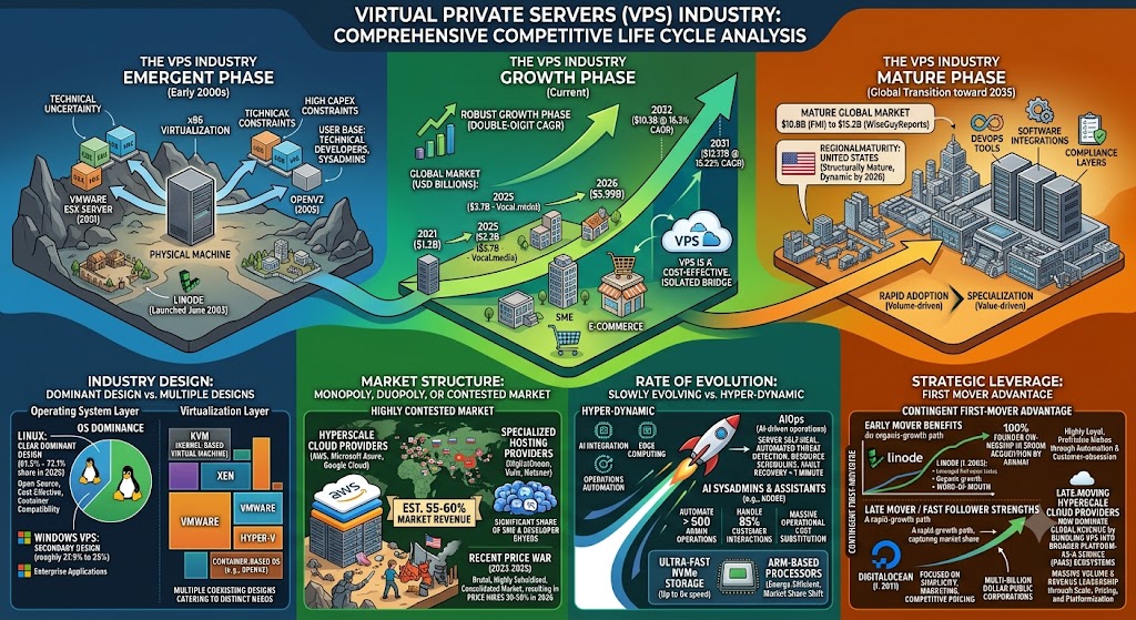 The Virtual Private Servers Industry Competitive Life Cycle Analysis